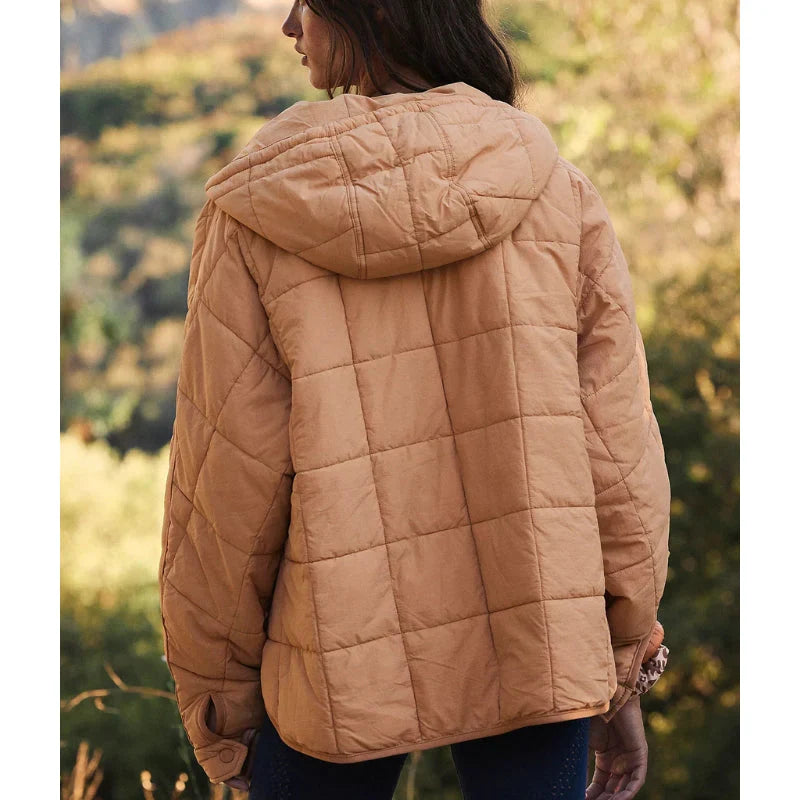 Merve - Elegant Langærmet Puffer Jakke