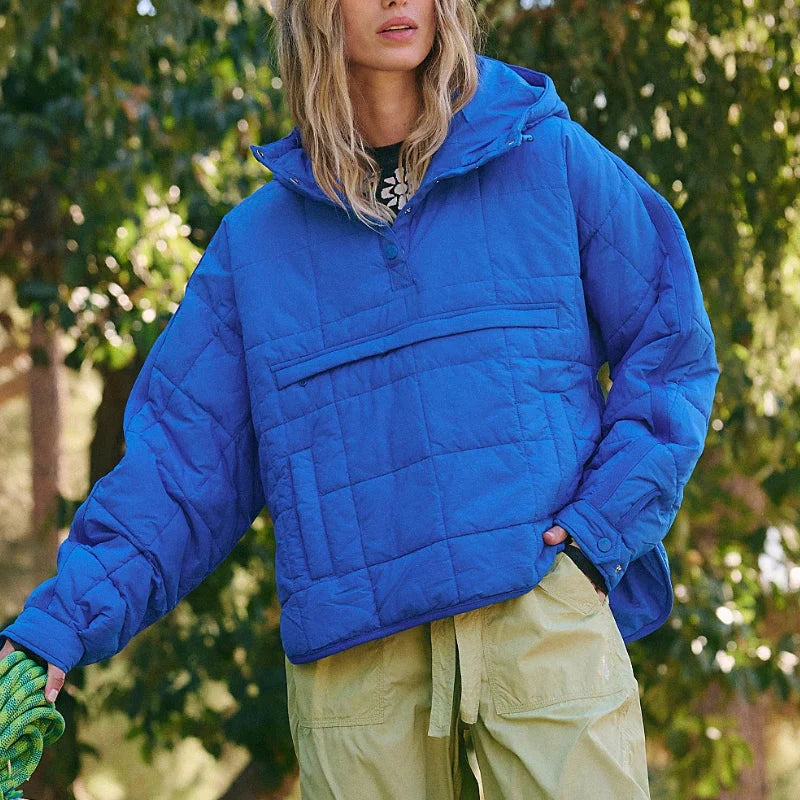 Merve - Elegant Langærmet Puffer Jakke