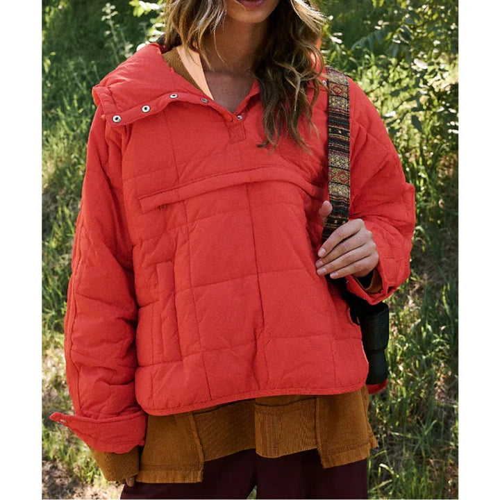 Merve - Elegant Langærmet Puffer Jakke