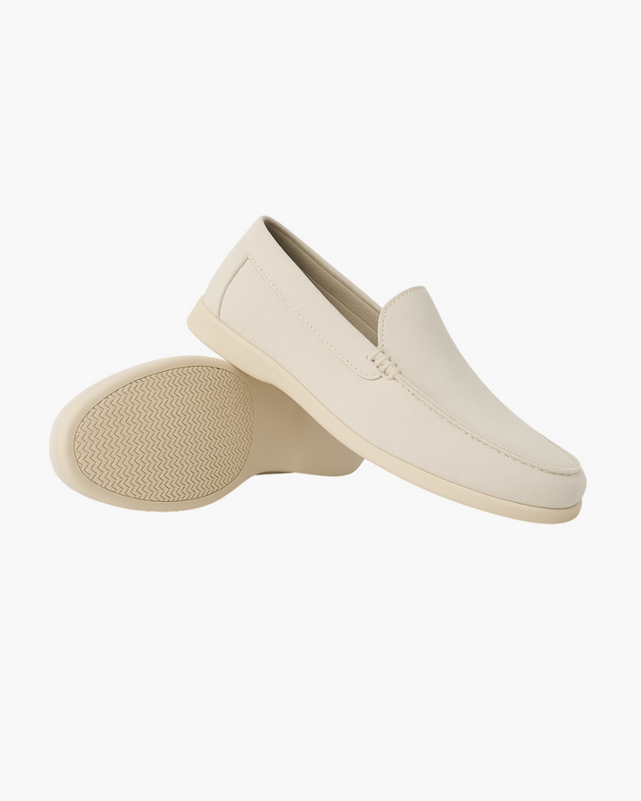 Arthur - Læderloafers i Ruskind