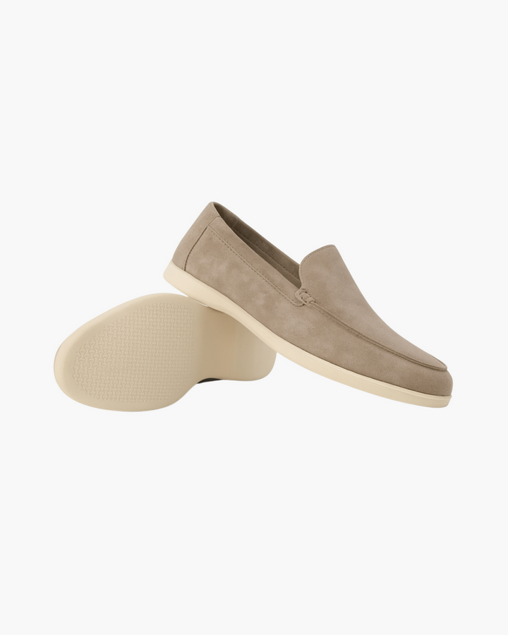 Arthur - Læderloafers i Ruskind