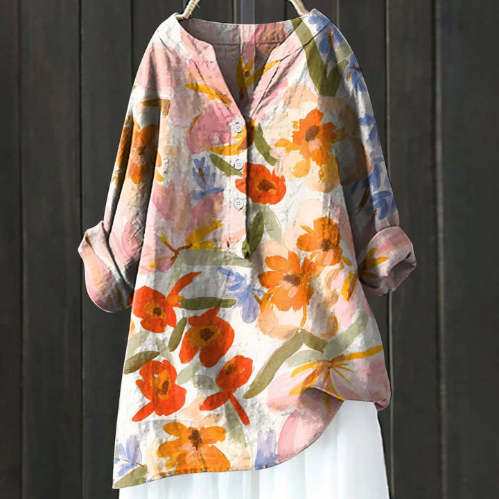 Jovita - Bluse med Blomsterprint
