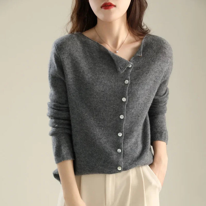 Huerta - Elegant Strikket Cardigan Med Knapper