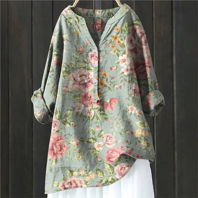 Jovita - Bluse med Blomsterprint