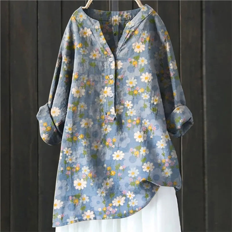 Jovita - Bluse med Blomsterprint