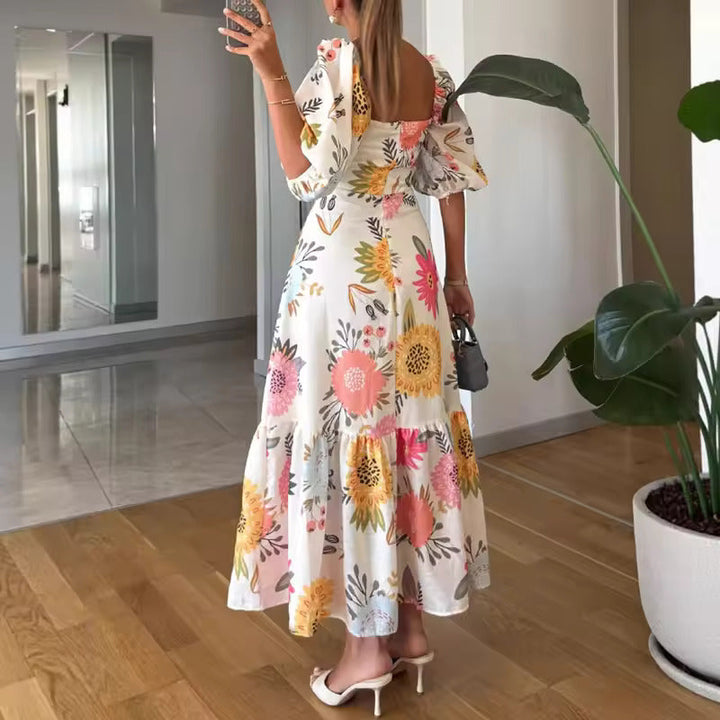 Kittina - Blomstret Maxi Kjole