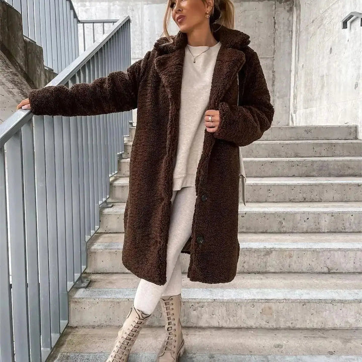 Gwenna - Teddy Plysjakke Med Knapper