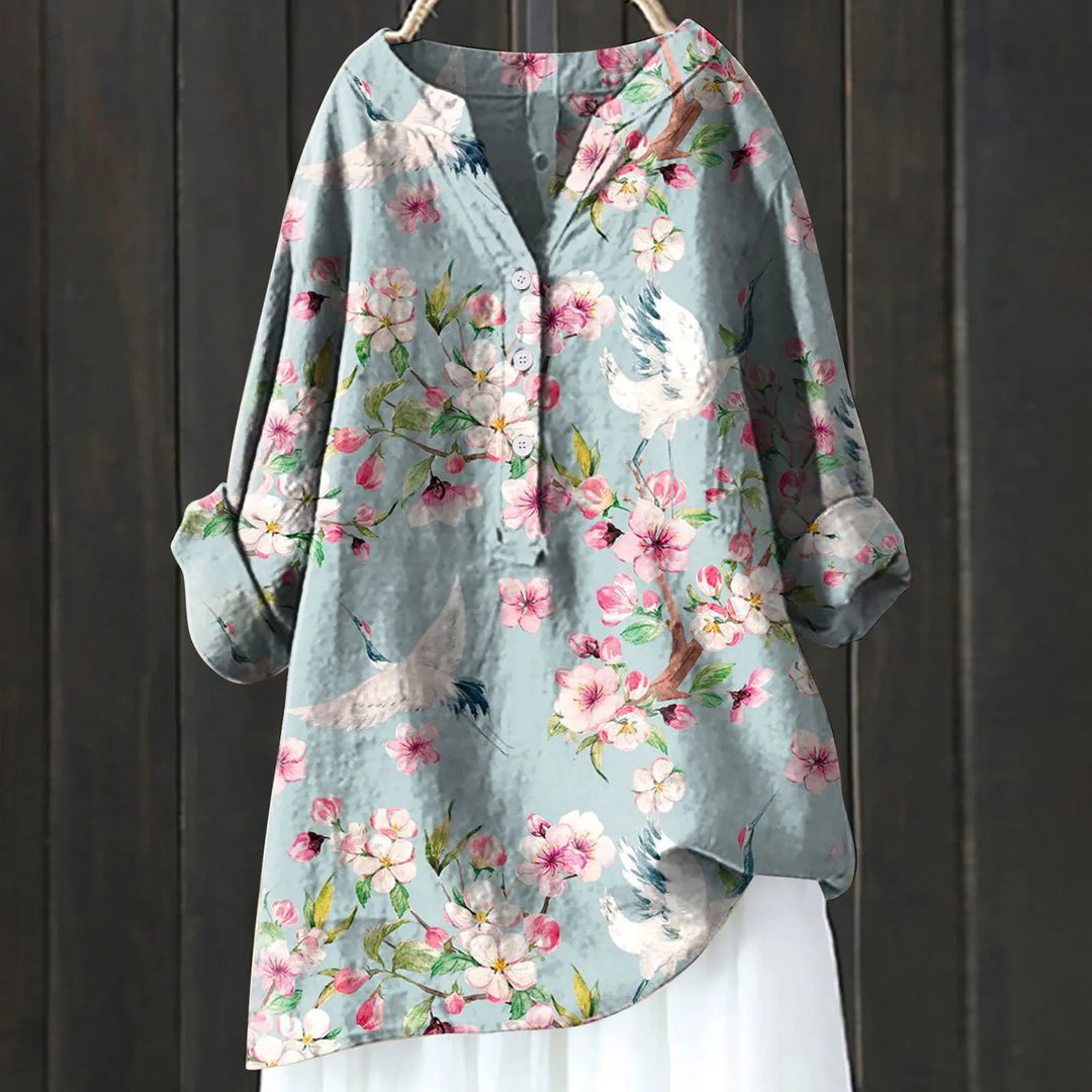 Jovita - Bluse med Blomsterprint