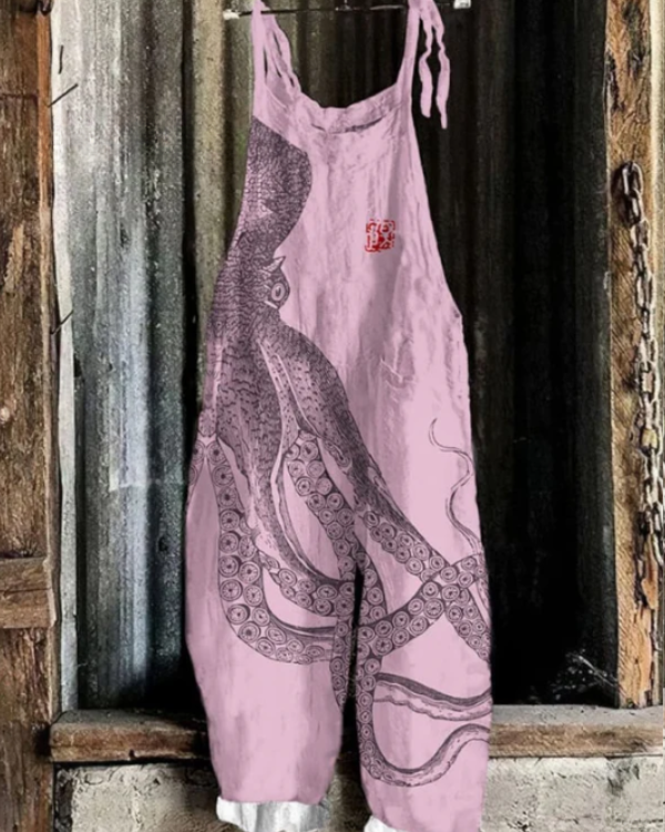Mapula - Elegant Jumpsuit Med Brede Ben og Unikt Design