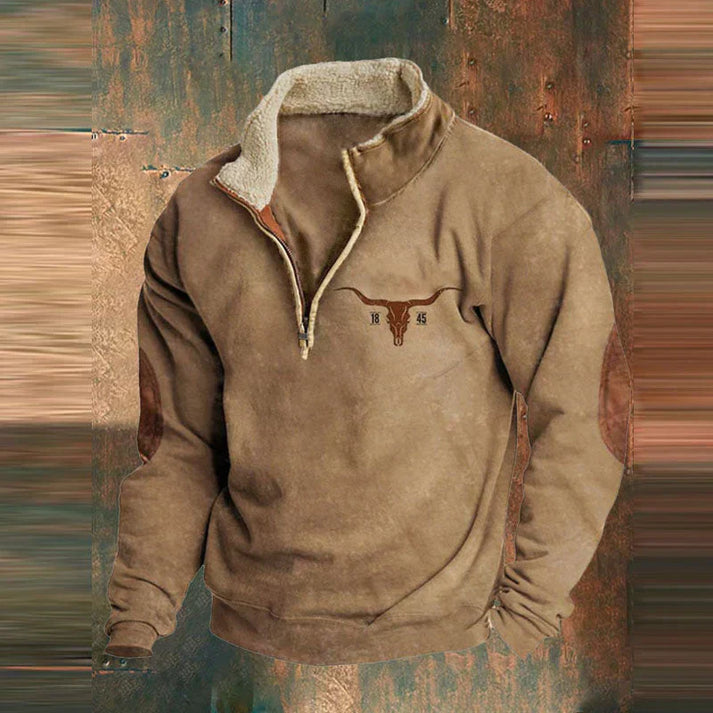 Gisbert – Behagelig Sweater Med Lynlås