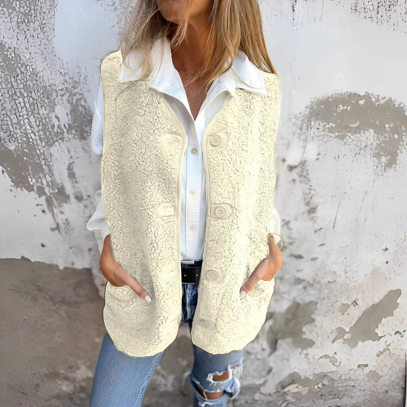 Jacklyn - Teddyvest Med Knapper