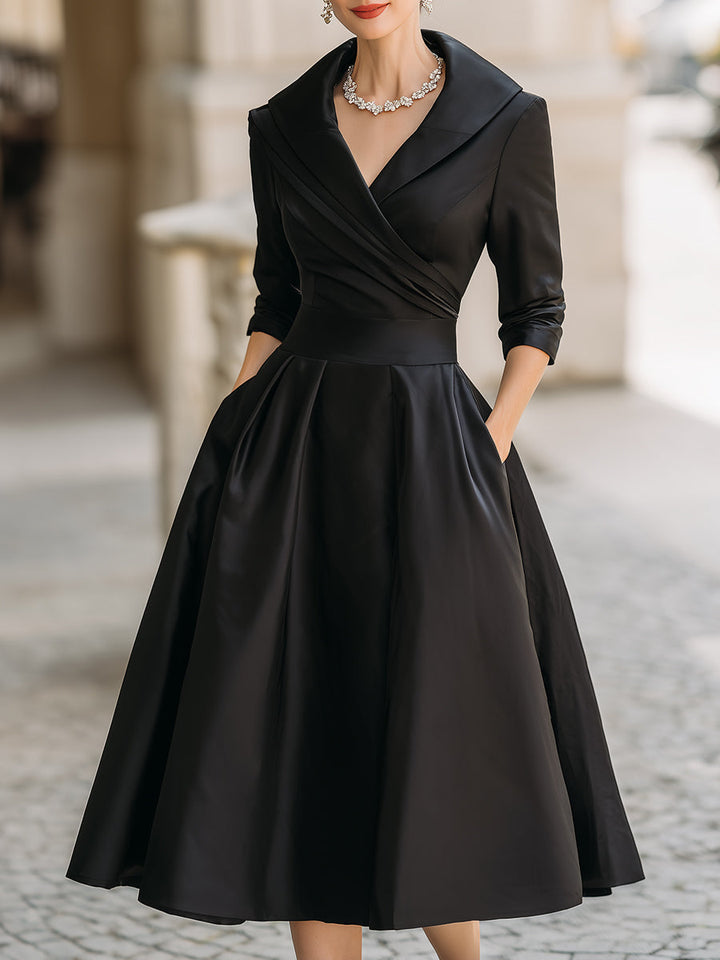 Ariella - Satin Midi Kjole