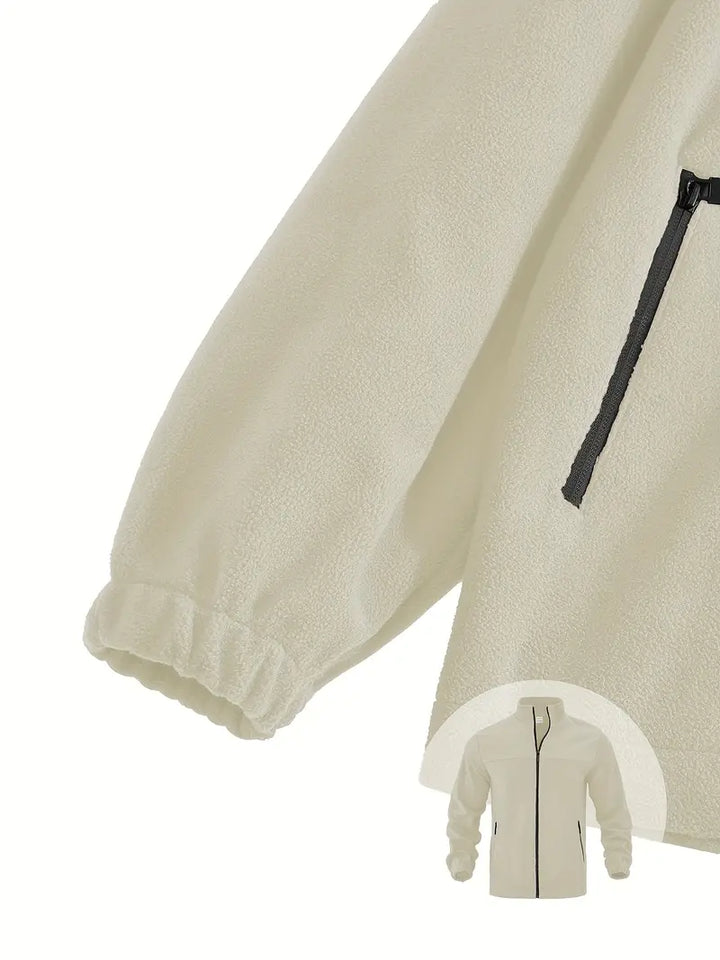 Barron - Afslappet Fleece Jakke Med Lynlås Og Lomme