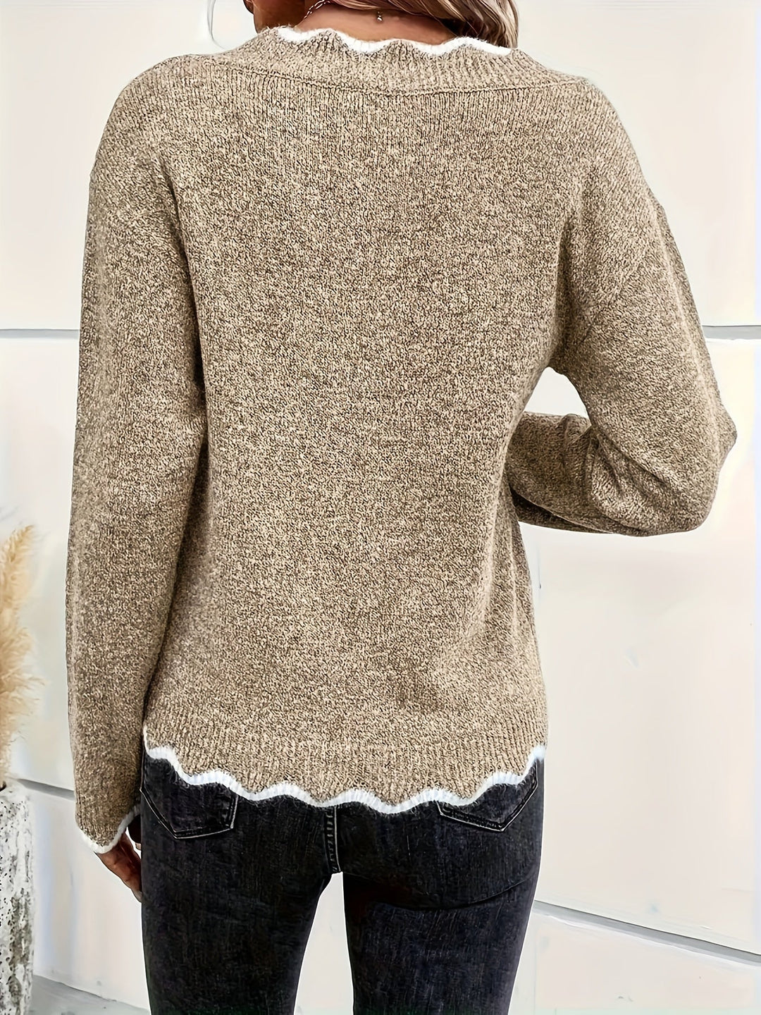 Coleen - Langærmet Strikket Sweater