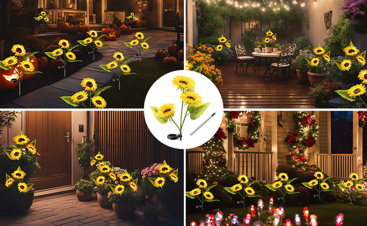 FloralGlow - Solcelledrevne LED-Solskinslamper Til Haven