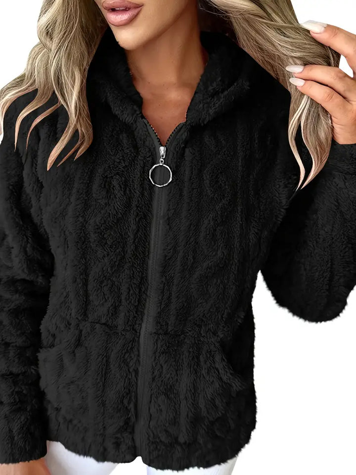 Ganka - Langærmet Hættetrøje Med Lynlås