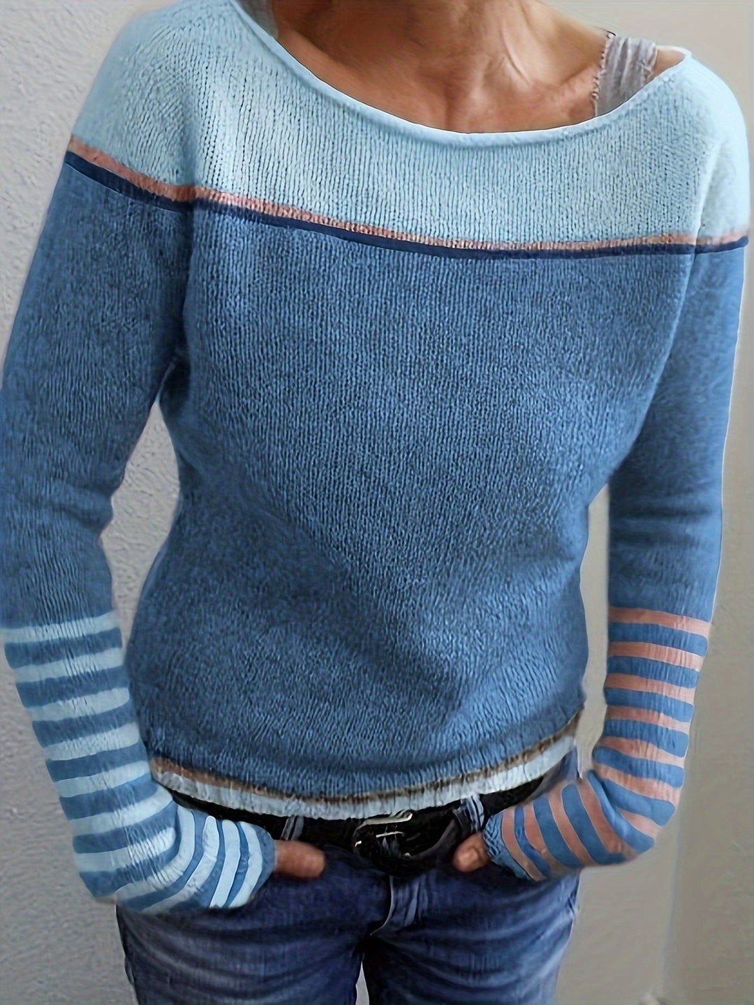 Katharina - Langærmet Stribet Sweater