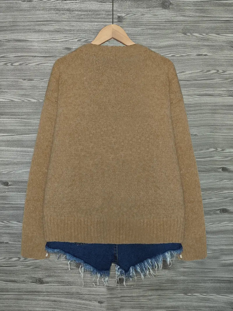 Urvana - Katte Udskriv Langærmet Sweater