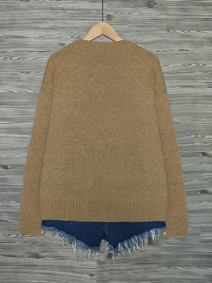 Urvana - Katte Udskriv Langærmet Sweater