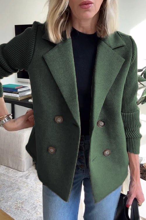 Kittiya - Elegant Strikket Blazer Med Lange ærmer