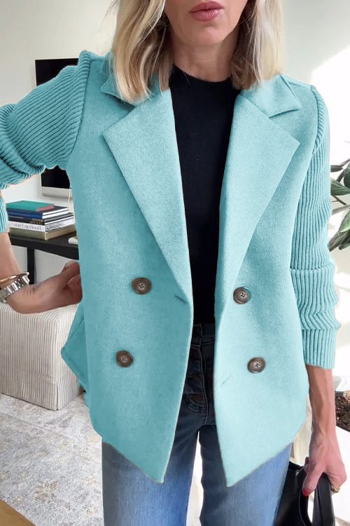 Kittiya - Elegant Strikket Blazer Med Lange ærmer