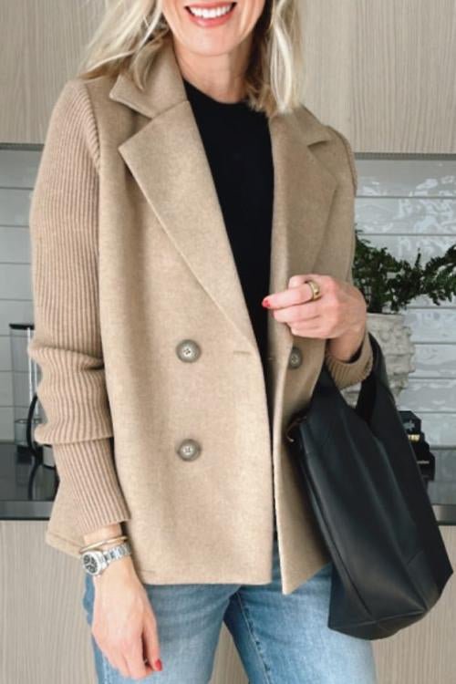 Kittiya - Elegant Strikket Blazer Med Lange ærmer
