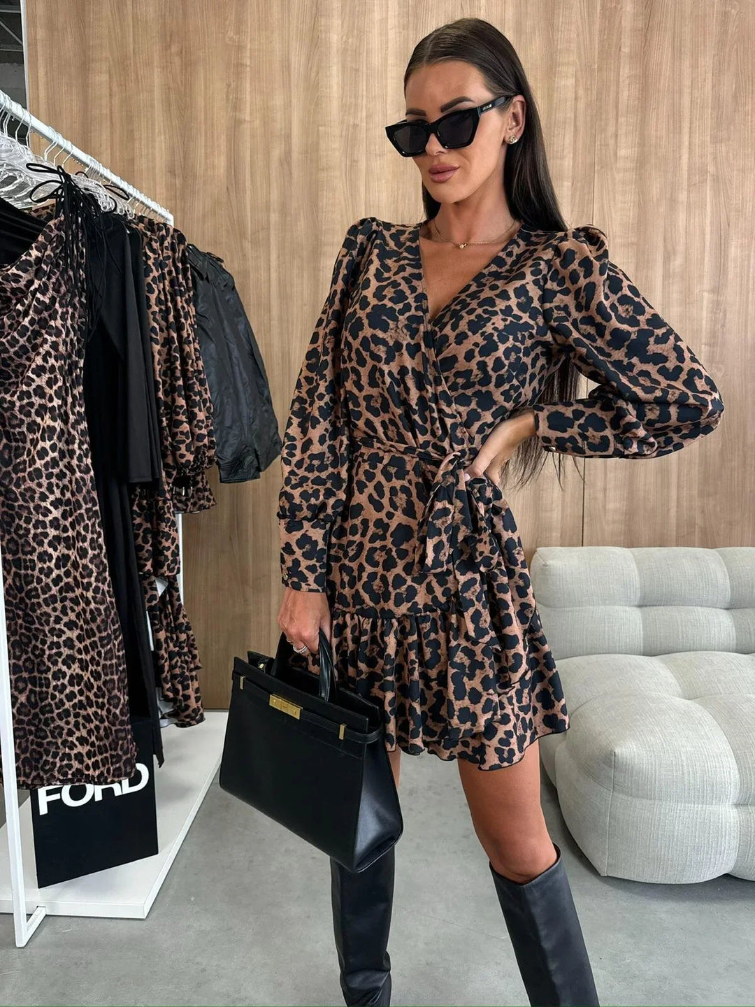 Adinda - Mini Kjole Med Blomster Udskriv