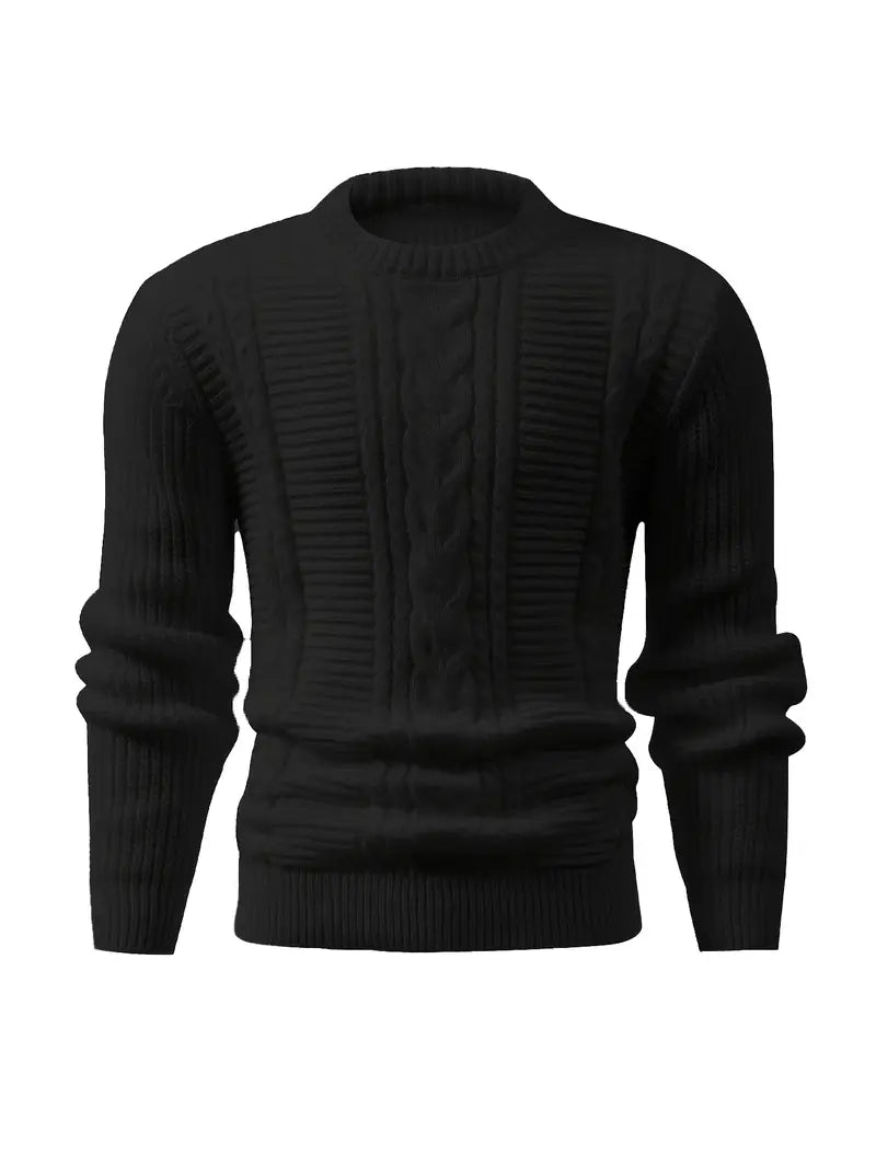 Jilson - Rund Hals Og Langærmet Strukturstrikket Sweater