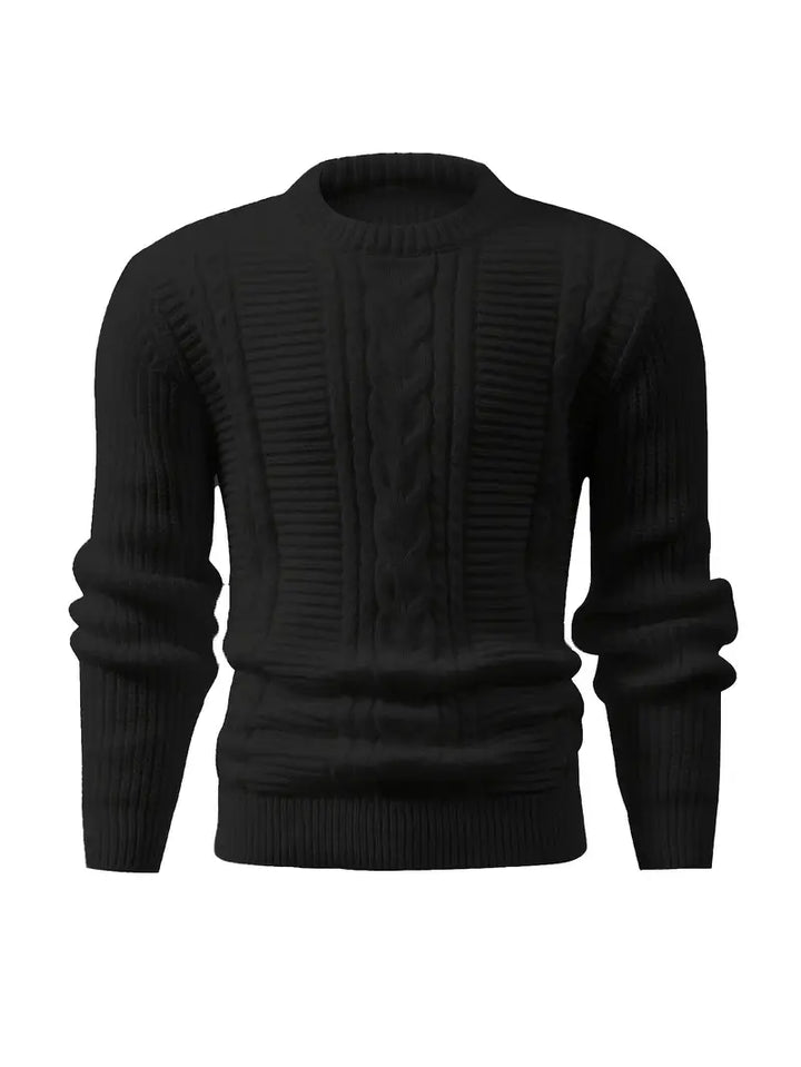 Jilson - Rund Hals Og Langærmet Strukturstrikket Sweater