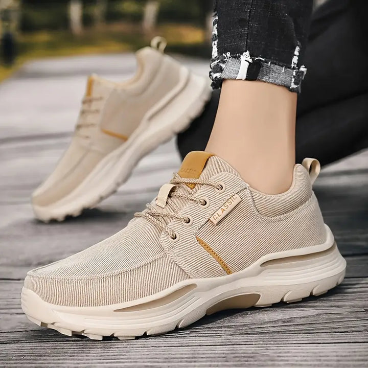 Keidean - Åndbare Sneakers Med Snørebånd i Lærred