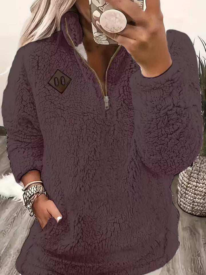 Humera - Elegant Langærmet Jakke Med Lynlås