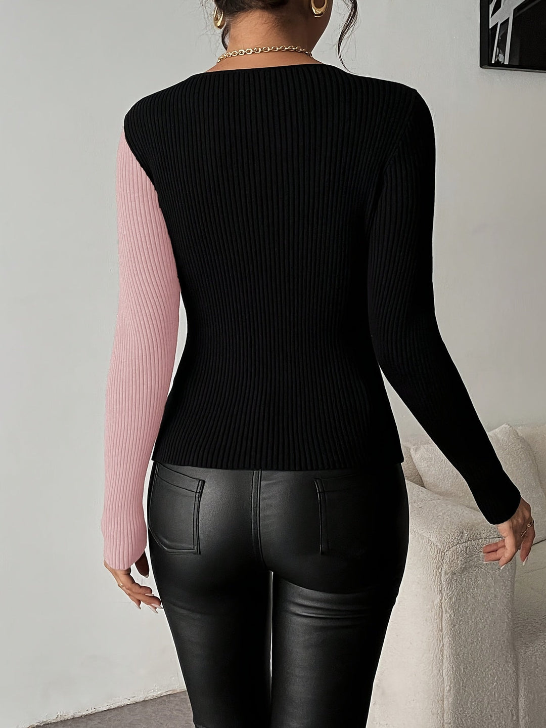 Rachel - V-Hals Strikket Bluse Med Topp