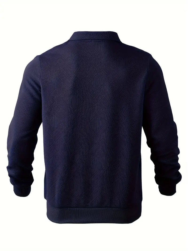 Baldrick - Vintage Sweatshirt med Lynlås og Geometrisk Design