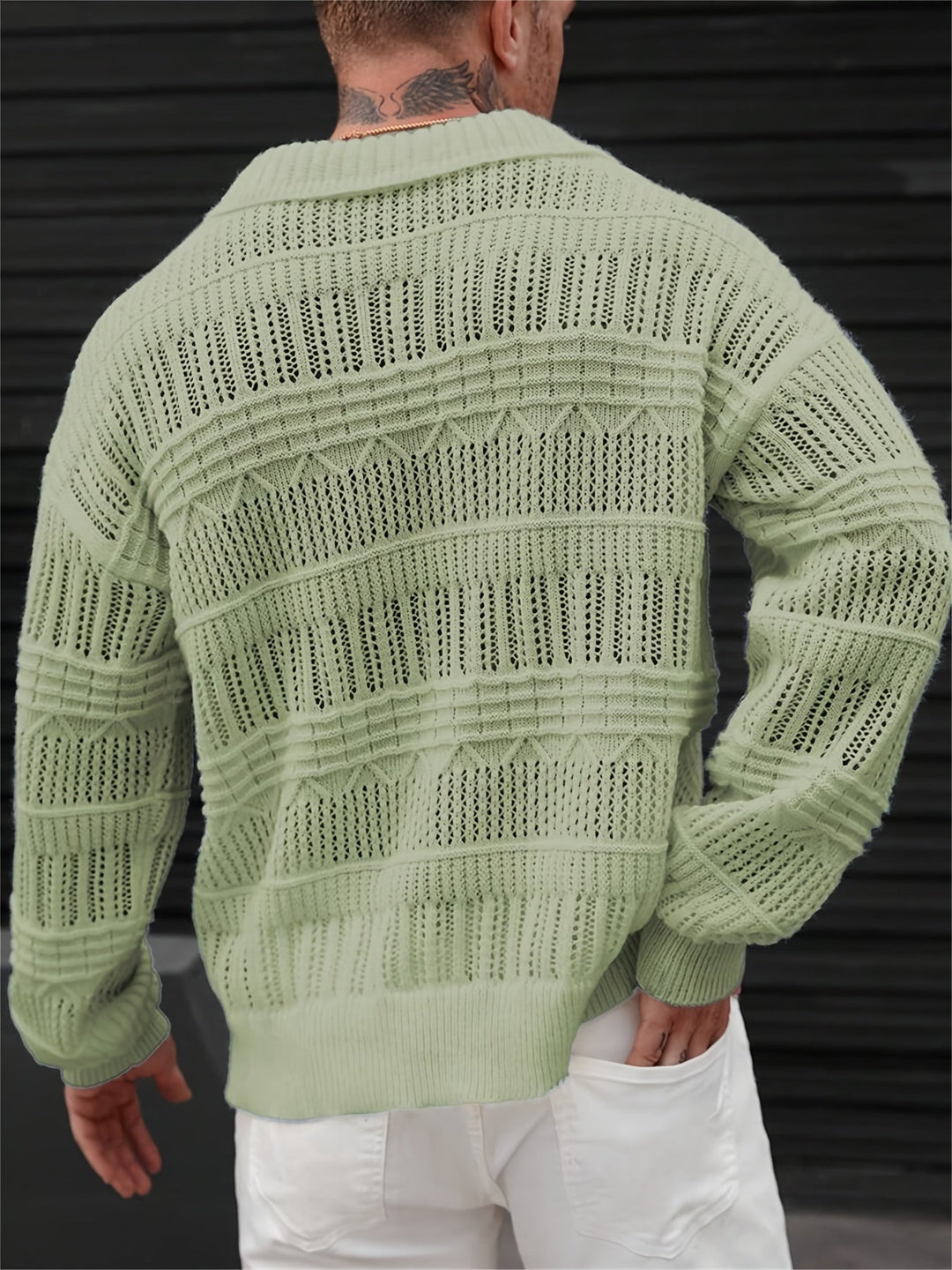 Wesley - Langærmet Sweater Med Udskåret Designet