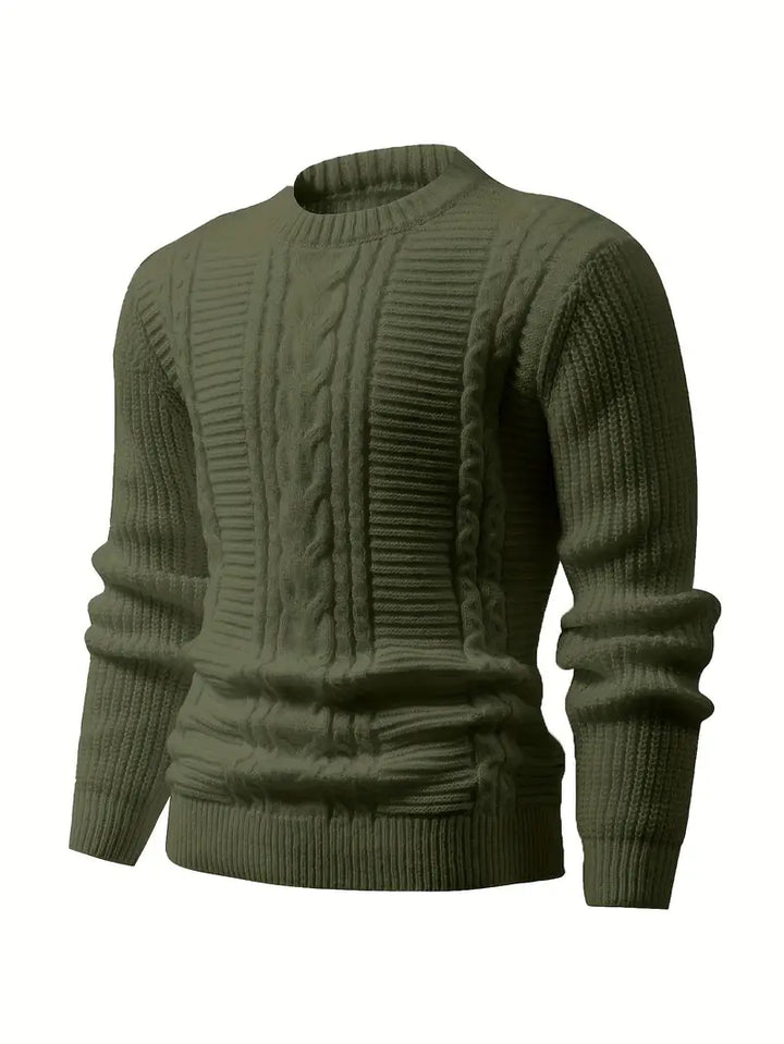 Jilson - Rund Hals Og Langærmet Strukturstrikket Sweater