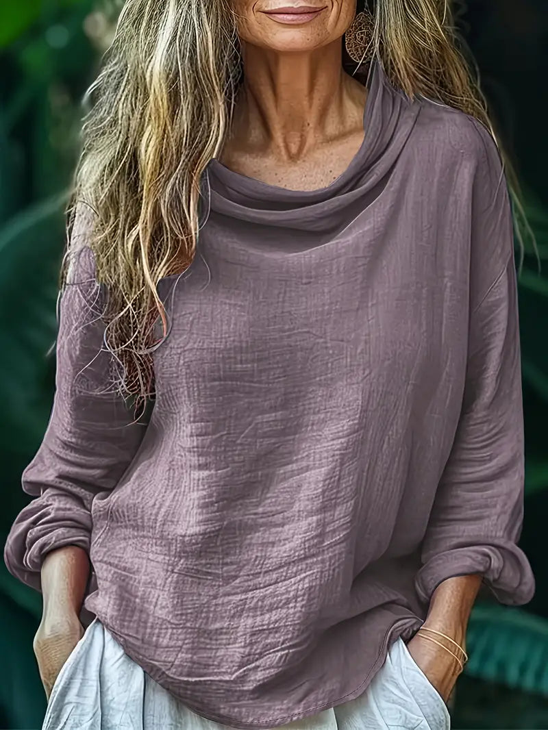 Hellen - Elegant Langærmet Bluse