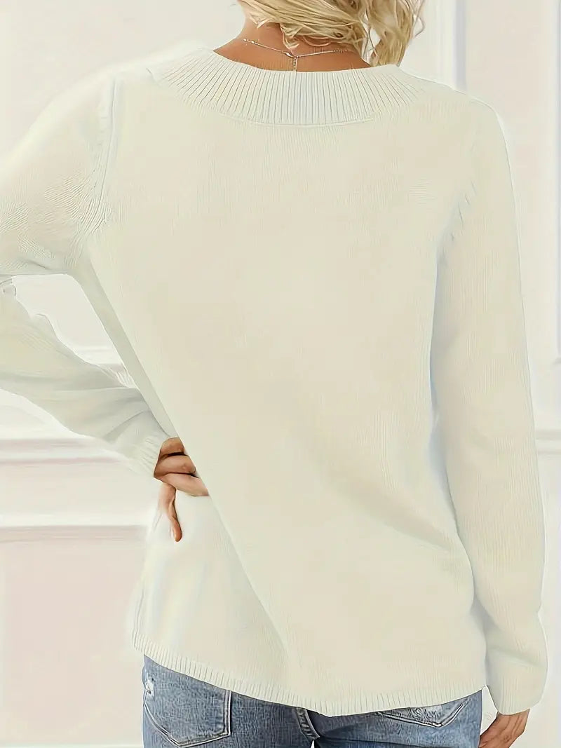 Shareena - V-Hals Strikket Sweater