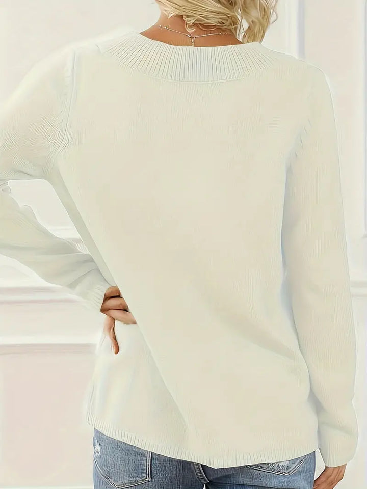 Shareena - V-Hals Strikket Sweater