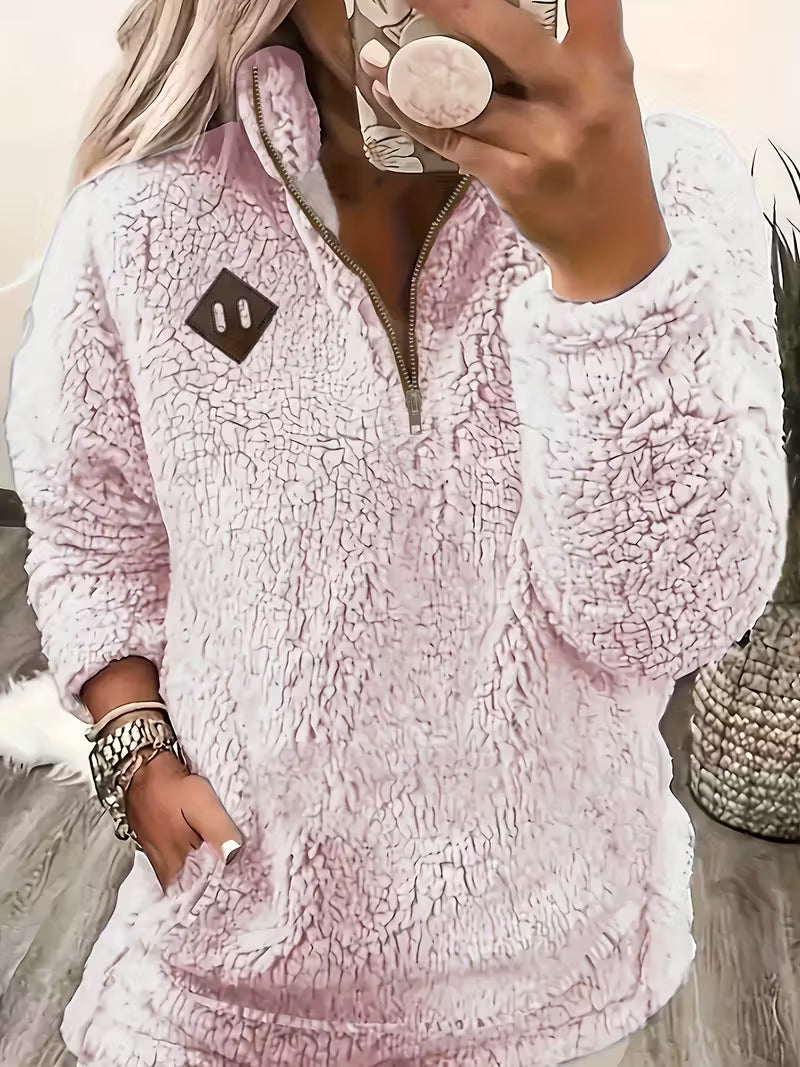 Humera - Elegant Langærmet Jakke Med Lynlås