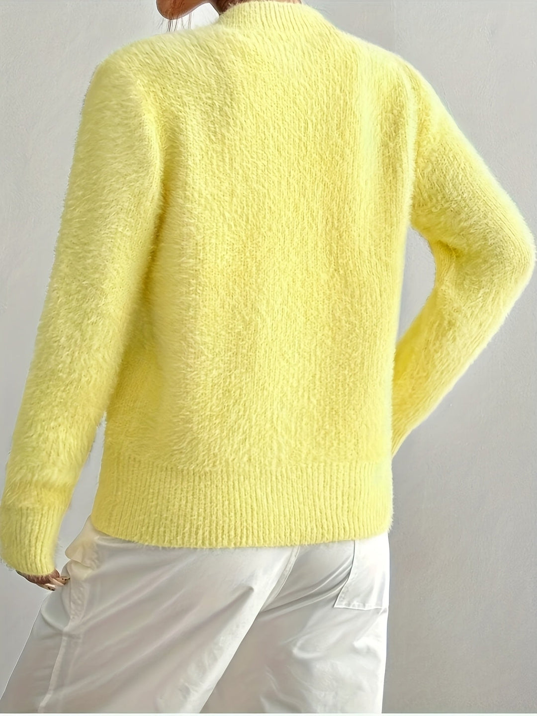 Smelissa - Langærmet Strikket Cardigan Med Hjerteknapper