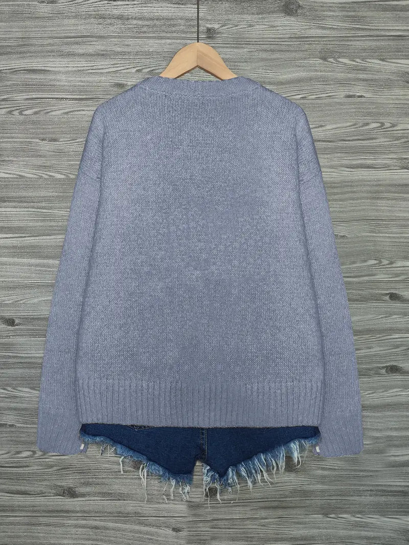 Urvana - Katte Udskriv Langærmet Sweater