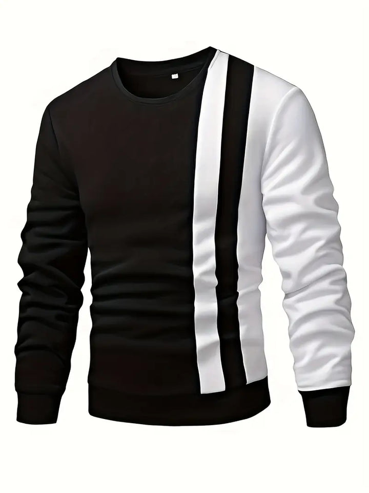 Blaine - Stilfuld Sweatshirt Med Kontrast Striber