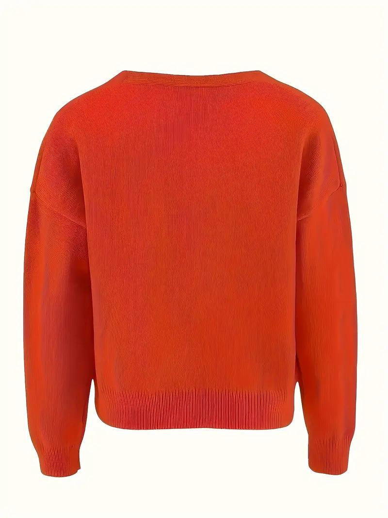 Korina - Elegant Langærmet Cardigan Med Knapper