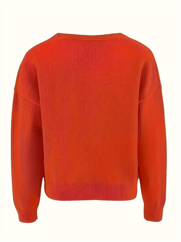 Korina - Elegant Langærmet Cardigan Med Knapper