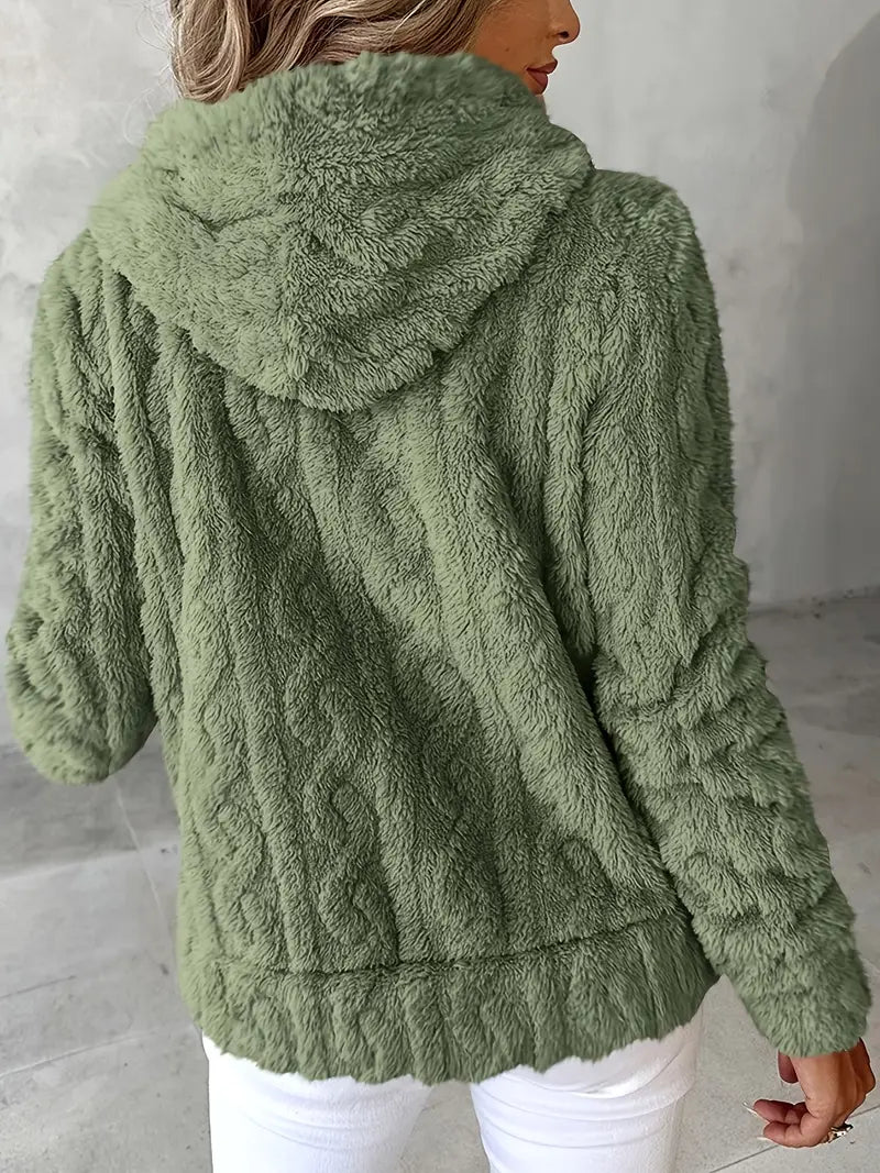 Ganka - Langærmet Hættetrøje Med Lynlås