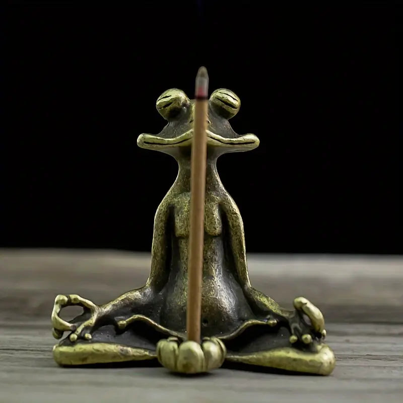 Meditoad - Elegant Metal Frø-Røgelses Holder