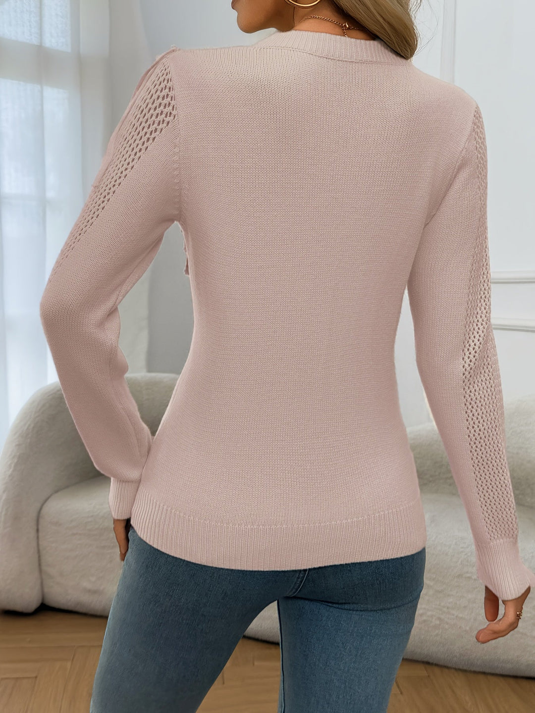 Thindra - Fringed Sweater Med Lange ærmer