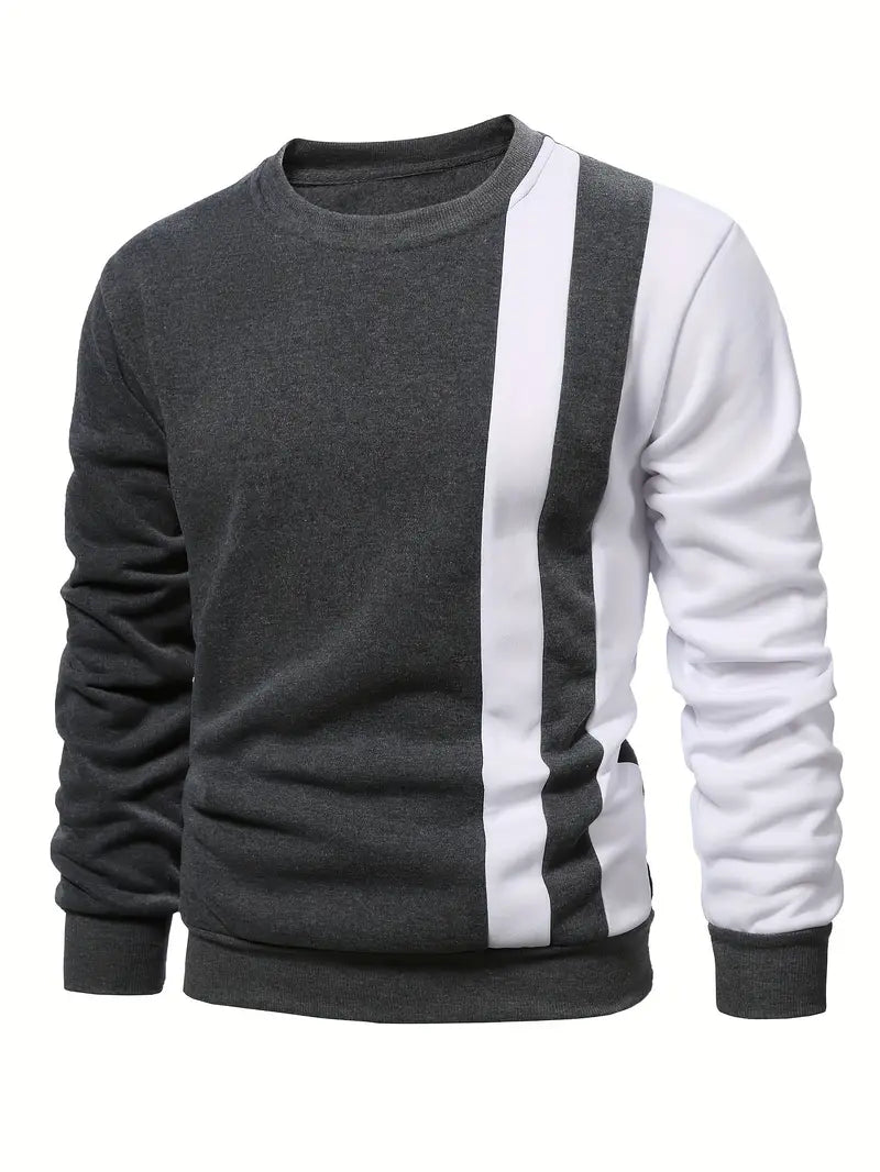 Blaine - Stilfuld Sweatshirt Med Kontrast Striber