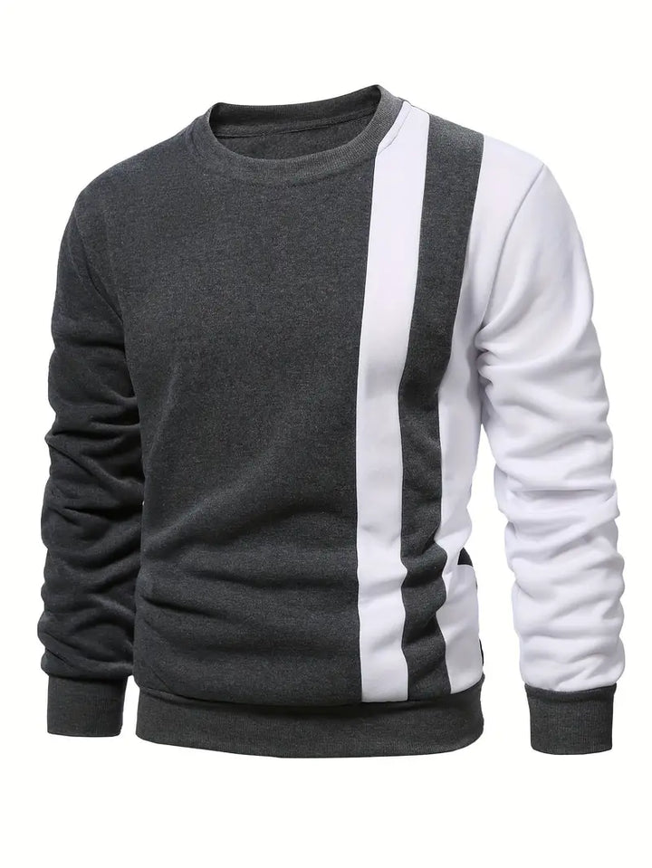 Blaine - Stilfuld Sweatshirt Med Kontrast Striber