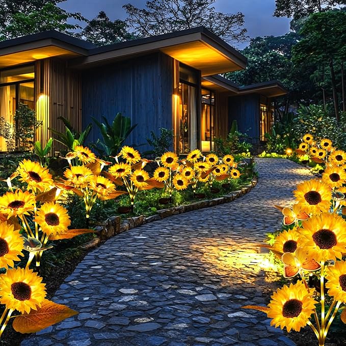 FloralGlow - Solcelledrevne LED-Solskinslamper Til Haven